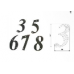 Номера улични - 0 - 9 , черни